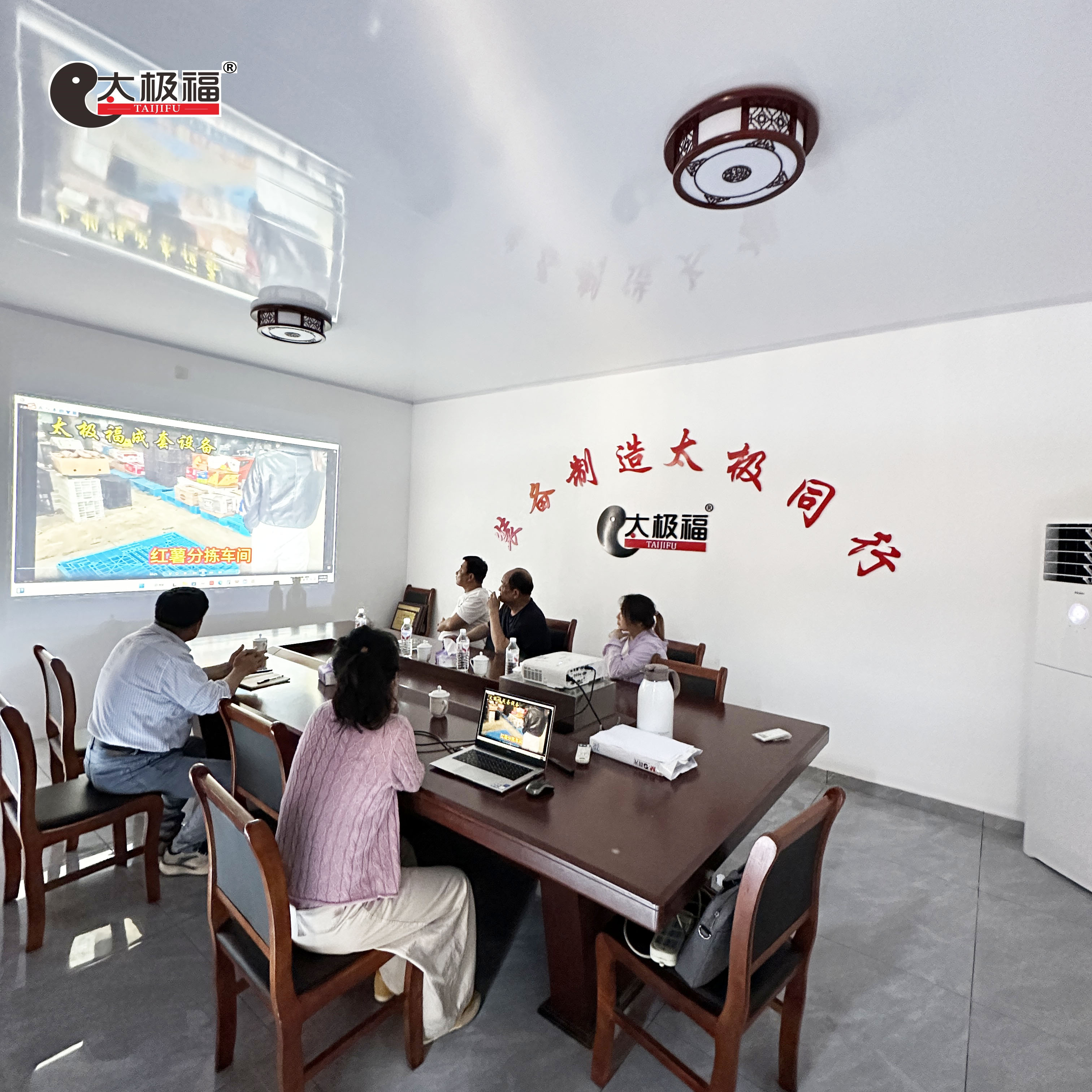 客户考察红薯加工成套设备
